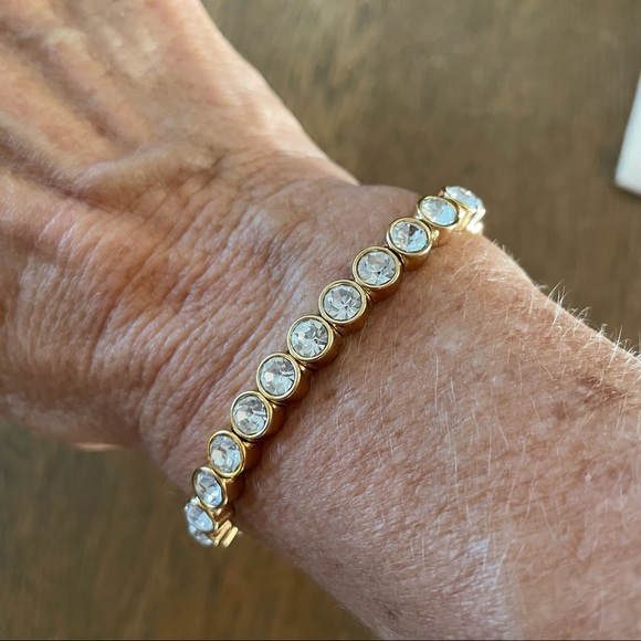J. Crew Jewelry - J Crew Alison Lou Stretch Round Rhinestone Bracelet